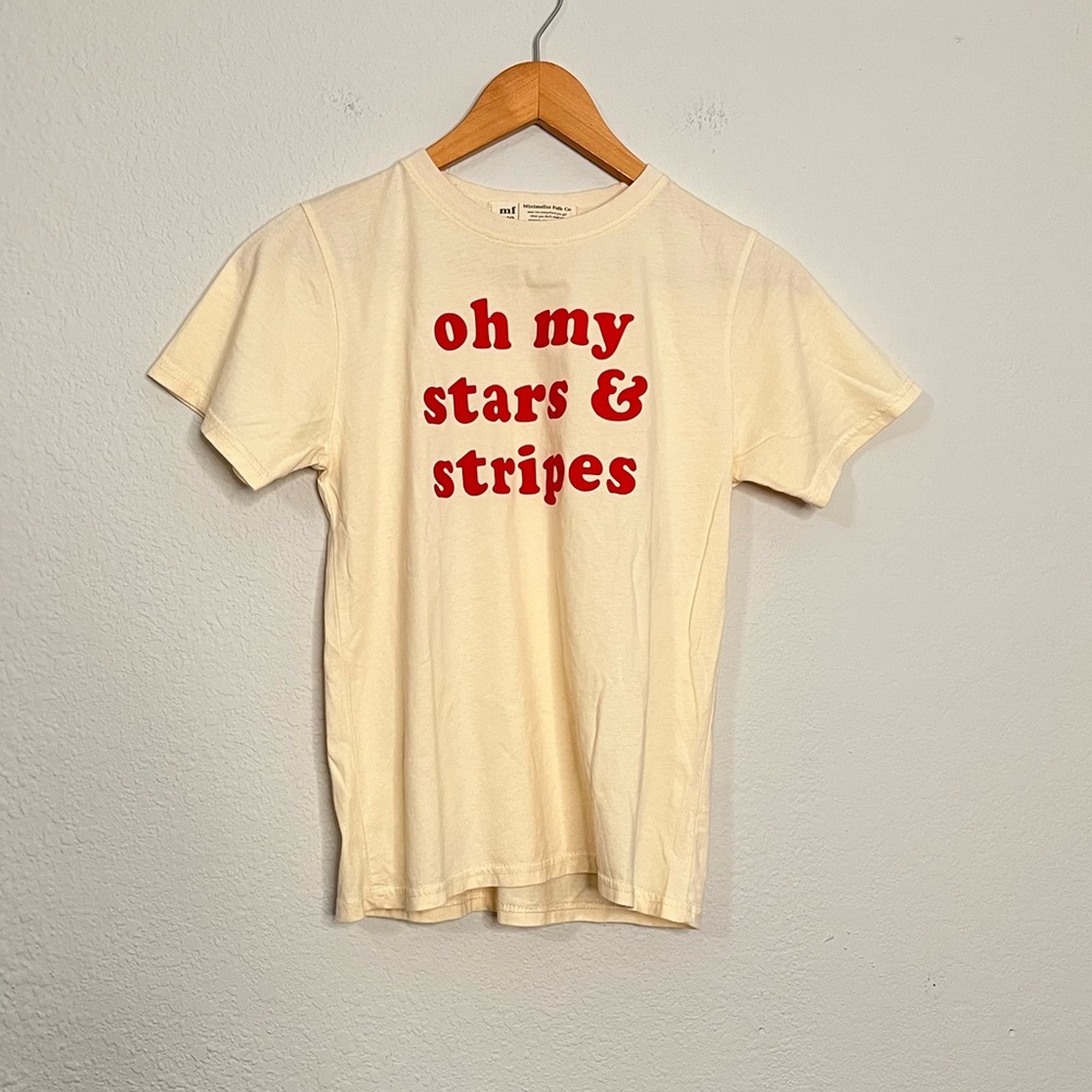 Minimalist folk co oh my Stars and Stripes t shirt